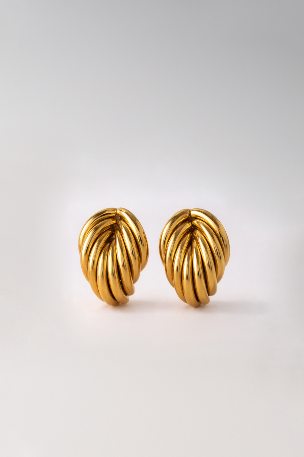 Bijoux Boucles d'Oreilles design 25x19 mm - Acier inoxydable Doré