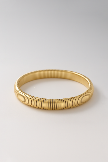 Bijoux Bracelet Jonc 68 mm - Acier Inoxydable Doré